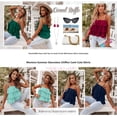 thumbnail image 3 of FreshPretty Spaghetti Strap Ruffle Babydoll Peplum Tank Tops for Women Summer Cute Flowy Beach Vacation Cruise Outfits, 3 of 6