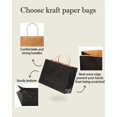 thumbnail image 3 of 13"x4.5"x10" Large Gift Bag with Handles Bulk 32PCS Gift Paper Bags Black Bags Multiple Uses (Wide Large), 3 of 15