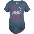 thumbnail image 2 of Maternity Red White and Due Pregnancy T Shirt Cute 4th Of July Baby Tee for Baby Bump, 2 of 7