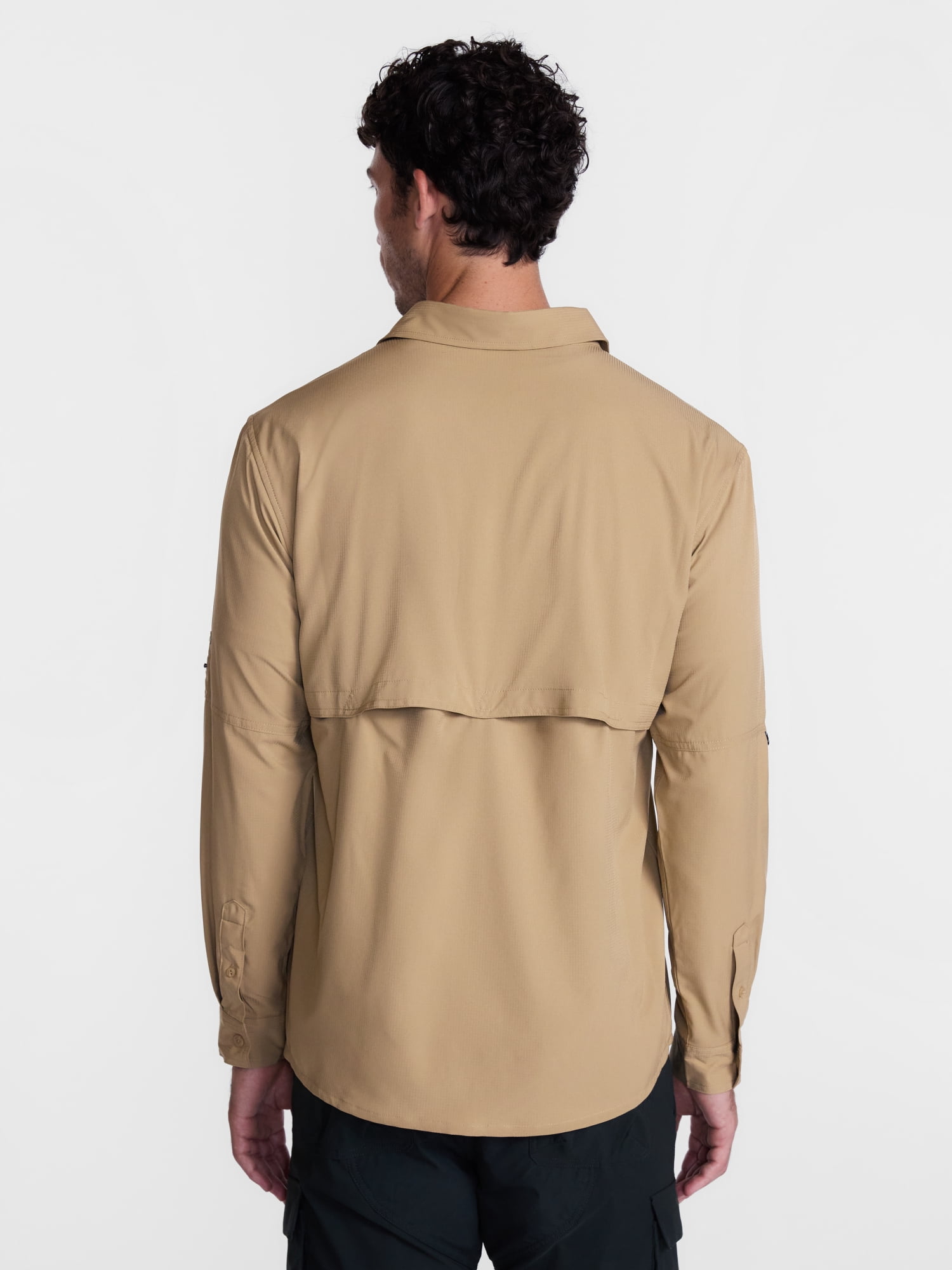 Ozark Trail Men's Fishing Shirt with Long Sleeves, Sizes S-4XLT