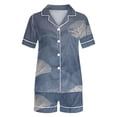 thumbnail image 5 of Pajamas Set for Women Clearance,Plus Size Women's Pajamas Sets,Women Casual Turndown Collar Short Sleeve Blouse Fashion Short Pants Pajamas Suit,Summer Loungewear Set,Womens Fashion Gifts, 5 of 5