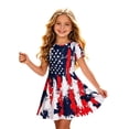 thumbnail image 2 of CAIXIA Girls 4th of July Dress American Patriotic Outfit USA Independence Day Clothes Flutter Sleeve Tulle Tutu Dress, 2 of 4