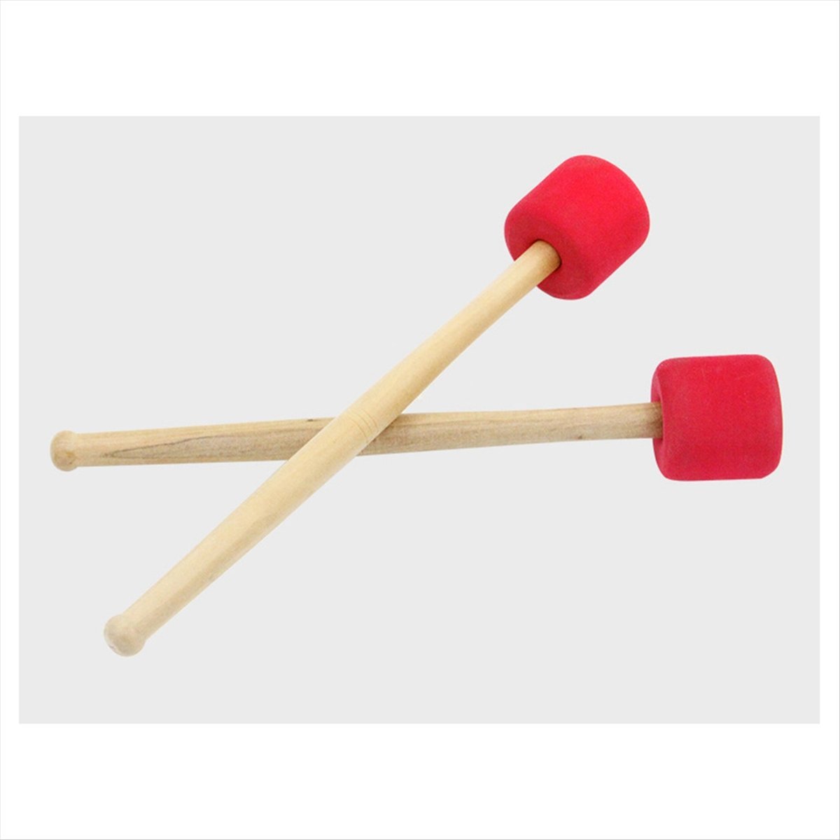 Red 12.8 Inch Foam Rubber Drum Sticks, Bass Drum Sticks, Non-Slip Bass Percussion Sticks, Percussion Accessories