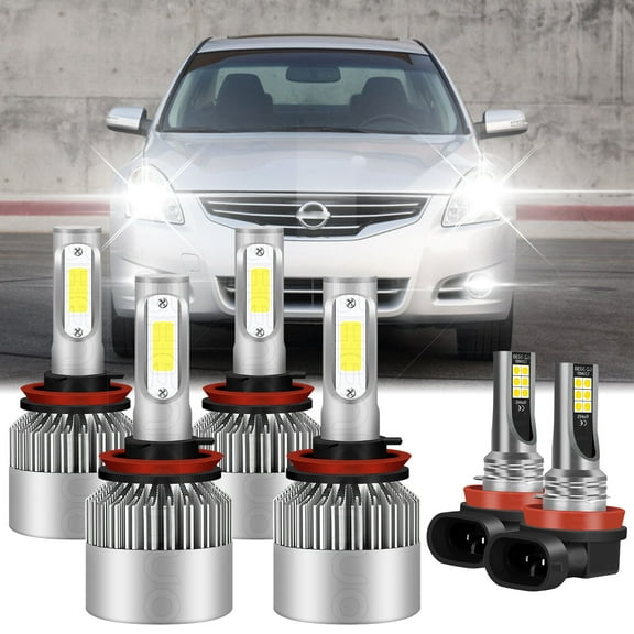 For 2007-2018 Nissan Altima Combo LED Headlight High Low   Fog light bulbs Kit