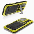 thumbnail image 2 of Dteck Full Body Protection Case for iPhone 16,Aluminum Military Grade Rugged Case with Stand Built-in Screen Protector Shockproof Kickstand Cover for iPhone 16,Yellow, 2 of 9