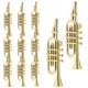 thumbnail image 2 of 20 piezas Mini instrumento Musical de plástico modelo Navidad DIY instrumento ornamento fiesta Favor, 2 of 5