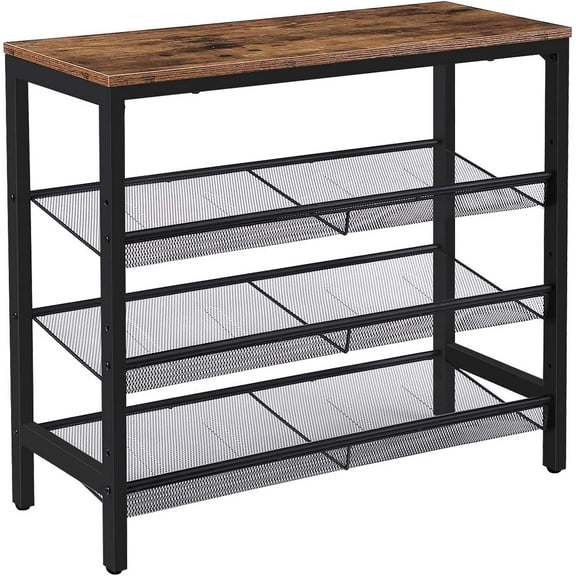 HOOBRO 4-Tier Shoe Shelf Shoe Rack Storage Entryway Living Room Hallway BF14XJ01