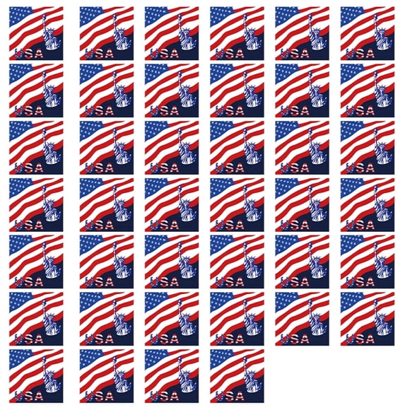 Fareti Assiettes Patriotiques Drapeau Américain et Serviettes et Gobelets de Fête, Ensemble de Vaisselle Jetable en Papier pour le 4 Juillet, Fournitures et Décorations de Fête de la Fête de l'Indépendance du 4 Juillet