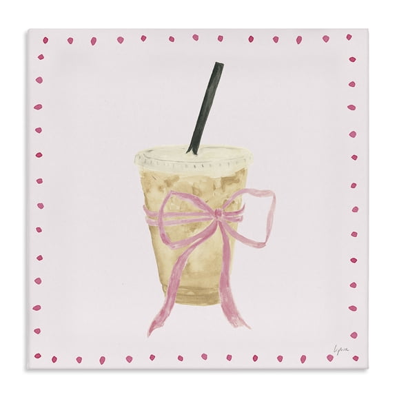 Stupell Industries Eclectic Glam Iced Coffee Canvas Art, 17 x 17, by Lucille Price
