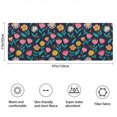 thumbnail image 3 of Pioneer Flower Floral Print Pattern Bathroom Rugs Mat, Non Slip Microfiber Bathroom Rug with Rubber Backing, Soft Mats for Bathroom Floor Tub Shower, 17"x47", 3 of 5