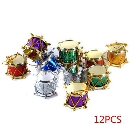 Christmas Ornament Sale Clearance Joyfeel Clearance 6/12pcs Christmas Tree Ornament Snare Drum Tree Hanging Ornaments Xmas Decor ()