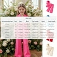 thumbnail image 3 of Summer Sets for Girls Lightweight Turndown Collar Shirts and Wide Leg Pants Fashion Girls Outfits Size 2-9, 3 of 6