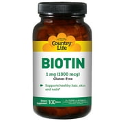 Country Life High Potency Biotin -- 1000 mcg - 100 Tablets