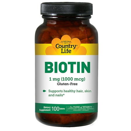 Country Life High Potency Biotin -- 1000 mcg - 100 Tablets