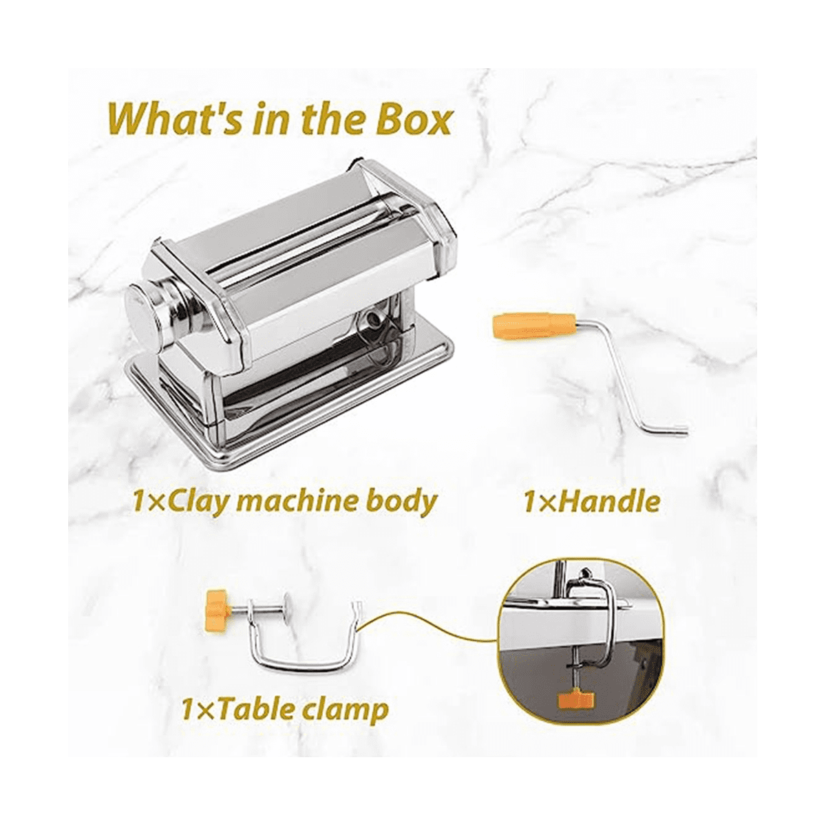Soft Clay Clay Machine Handmade DIY Making Soft Clay Tools Desktop Clay Extruder with Handle Clay Roller Machine for DIY