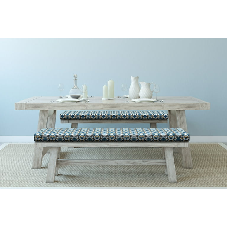 European Bench Cushion Set of 2 Portuguese Ceramic Classic
