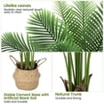 thumbnail image 2 of 6ft Artificial Palm Tree with with Realistic Leaves, 9 Adjustable Branches and Straw Pot, Faux Palm Plant Indoor for Home Office Decor, 2 of 7