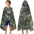 thumbnail image 3 of Snow Camo Tree Trunks Pattern Hooded Bath Towel，60"x35" for Ages 3 To 12 Kids, Quick Dry Lightweight Soft Microfiber Hood Beach Towel Cover Up for Kids, 3 of 7