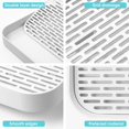 thumbnail image 3 of Drain Tray, 2 Tier Dish Drainer Drying Rack with Drip Tray, Tea Tray for Cup Bowl Fruit Utensil Coffee, 3 of 5