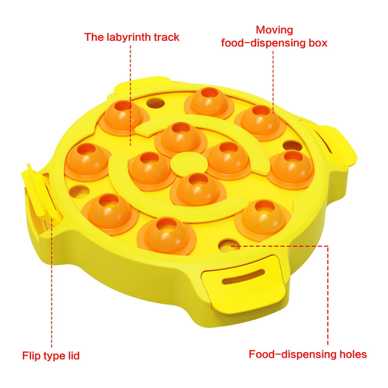 Dog Puzzle Toys,Interactive Dog Toys for IQ Training & Mental Enrichment,Dogs  Food Puzzle Feeder Yellow 