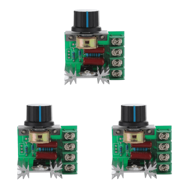 AC 220V 2000W SCR Regulador de voltaje 25A Termostato Atenuador pequeño (interruptor integrado)
