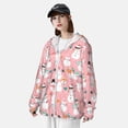 thumbnail image 3 of Balery Cute Pink Snowman Cat Sudadera ligera de manga larga con capucha y protección solar UPF 50+ para hombre y mujer, ideal para pesca y running-Small, 3 of 7