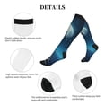 thumbnail image 5 of Lsque Night Sky Moon Dolphin Pattern Sport Compression Socks for Men & Women 15-20 mmHg Knee High Nurse Pregnant Running Medical and Travel Athletic, 5 of 6