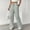 Green #3, variant on Tawop Striped Pants for Women Cotton Linen Pants Drawstring Open Bottom Pants with Pockets ,Gray ,XL