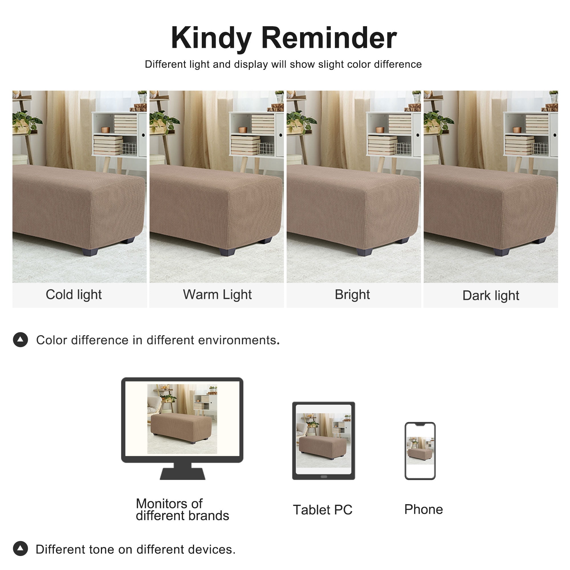 Unique Bargains Stretch Ottoman Cover Slipcover Furniture Covers Fallow Small