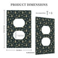 thumbnail image 3 of Balery Gold Snowflake Christmas Tree for Duplex Wall Plates Kit, Electrical Outlet Covers, Standard Size 1-Gang 5.0" x3.0", Electric Receptacle Plug Covers-Style S, 3 of 6