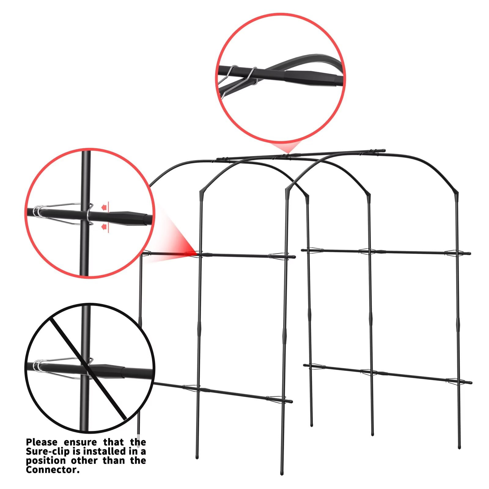 MOPHOTO Tall Garden Arch Trellis for Climbing Plants,87in Tall Metal Plant Support Trellis Archway for Climbing Vine Vegetable/Fruit/Flower Outdoor Yard Lawn Garden Arch Tunnel Trellis