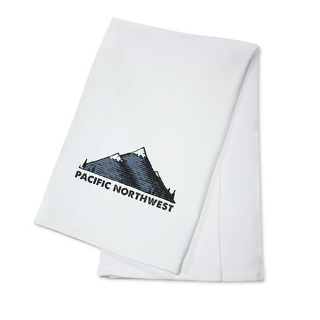 

Pacific Northwest Mountains Icon (100% Cotton Tea Towel Decorative Hand Towel Kitchen and Home)