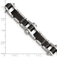 thumbnail image 4 of Stainless Steel Bracelet Links Link, Other Men's 14.17 mm 8 in Chisel Polished Black IP-plated, 4 of 4