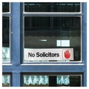 Hy-Ko 2 x 8 Vinyl No Solicitors Self-Adhesive Silver Door/Window Sign