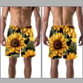 thumbnail image 3 of luoweisi Men's Beach Shorts Quick Dry Swim Trunks with Mesh Lining Sunflower 2XL, 3 of 5