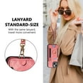 thumbnail image 2 of Back Case Compatible with iPhone 15 Plus, Adjustable Ring Holder PU Leather Card Slots Wrist Strap Support Magnetic Car Mount RFID Blocking Phone Case Cover for iPhone 15 Plus, Pink, 2 of 12