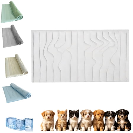Thickened Cooling Mat for Dogs Upgrade Pet Cooling Mat Pet Ice Silk Mats for Large Dogs Cats Summer Pet Cooling Pad with Non-Slip & Foldable for Indoor Outdoor (48 L x 28 W)