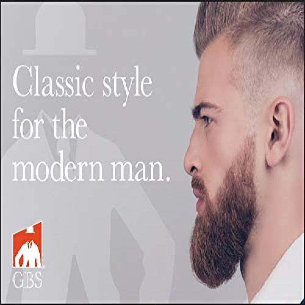 GBS Classic Straight Edge Razor Barber Shavette + Brush and Razor Stand - Ivory Horn Handle - Gold Accents + 10 Blades Mens Manual Shaver Excellent Locking Safety Mechanism
