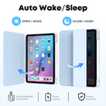thumbnail image 5 of GKABXY for iPad (A16) 11th Generation Case 11 Inch 2025, iPad 10th Generation Case 10.9 Inch 2022, Slim Stand Hard PC Translucent Back Shell Smart Cover, Support Touch ID, Auto Wake/Sleep,Blue, 5 of 8