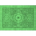 thumbnail image 1 of Ahgly Company Indoor Rectangle Abstract Emerald Green Modern Area Rugs, 2' x 5', 1 of 4