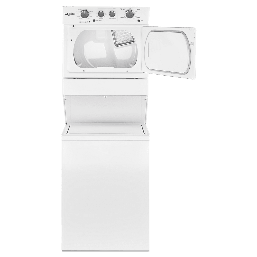 Whirlpool WGT4027HW 27 Inch Gas Stacked Laundry Center with 9 Wash Cycles