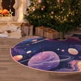 thumbnail image 5 of Xecao Planet Pastel Galaxy Pattern Christmas Tree Skirt Round Xmas Tree Mat Base Cover for Holiday Home Decorations-36", 5 of 6