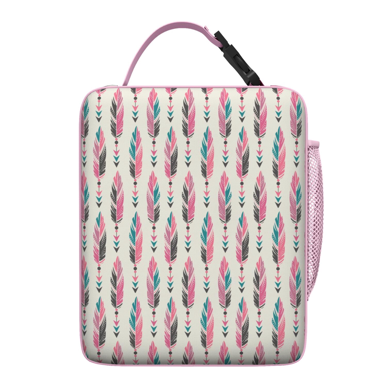 Vintage Style Lunch Box Tote, Boho Chic Waterproof Thermal Bag for Women or Students
