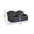 thumbnail image 6 of Benz LED & Power Recliner 3 PC Made With Faux Leather in Gray, 6 of 17