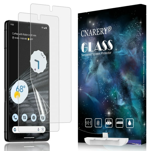 [2 Pack] Cnarery for Google Pixel 7 Pro Matte Screen Protector, Fingerprint Sensor Compatible, Anti-Glare Full Adhesive Flexible Film (Not Glass)