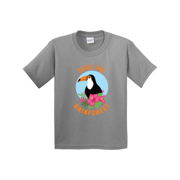 Inktastic Save the Rainforest Toucan Illustration Youth T-Shirt