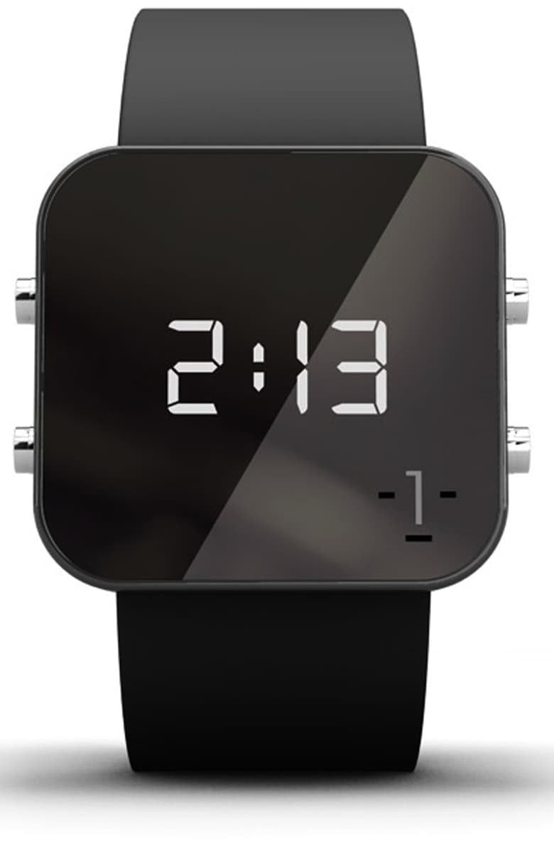 black square digital watch