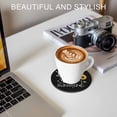 thumbnail image 6 of Sunflowers Coasters Set of 2, Absorbent Coasters for Drinks, Modern Bee You Are My Sunshine Black Coaster for Desk Coffee Table Protection, Home Decor House Warming Gifts 4", 6 of 8