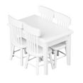 thumbnail image 2 of Square Table Chair Model Dining Table Set Kitchen Furniture Set DIY Accessory White, 2 of 8