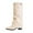 White, variant on Aihuaihua Womens Knee High Boots Wide Calf Suede High Heel Boots Fashion Fold Over Boot Pointed Toe Winter Fall Tall Boots for Women Pull on Trendy